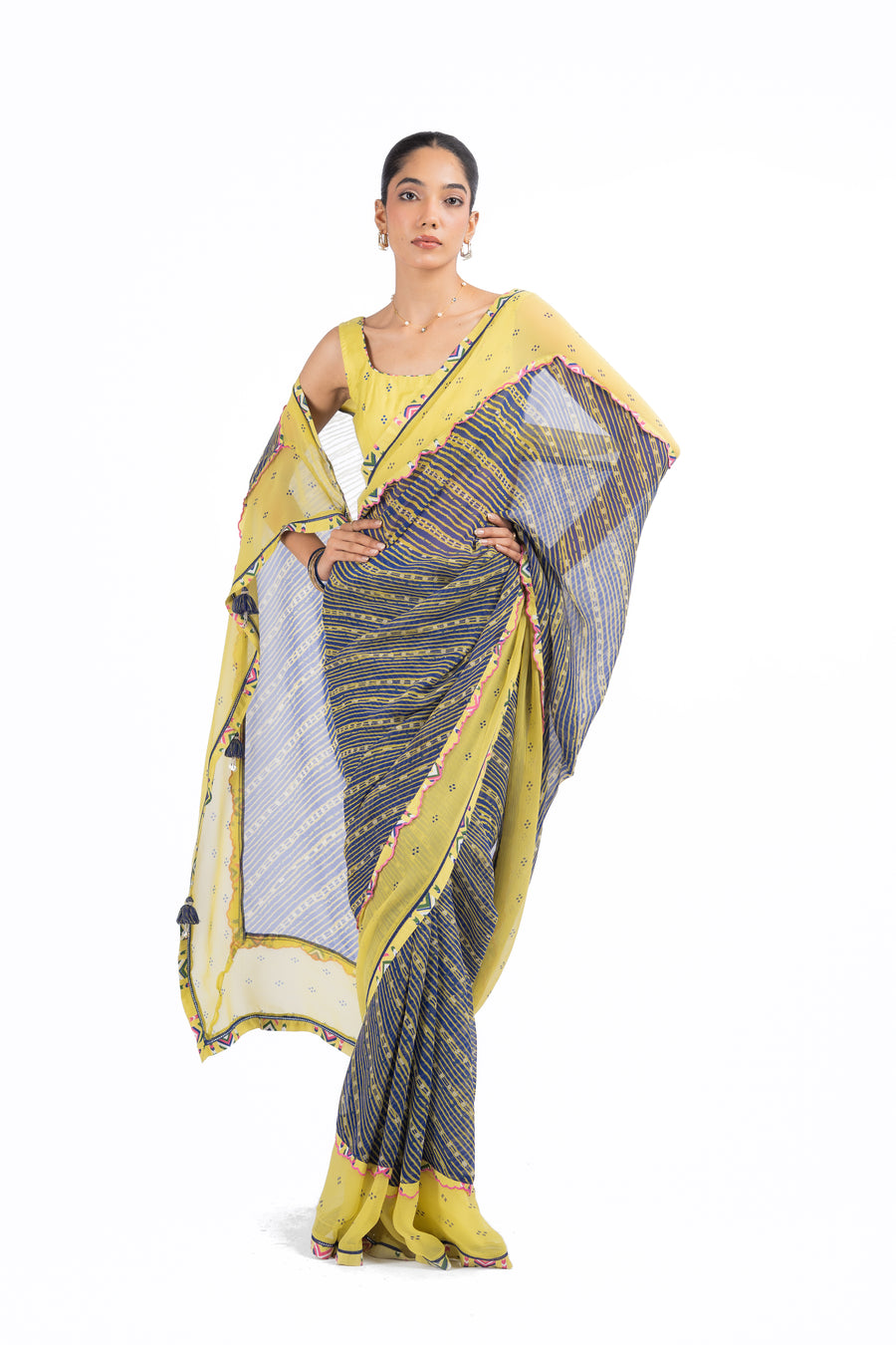 MORBANI SAREE WITH STITCHED BLOUSE