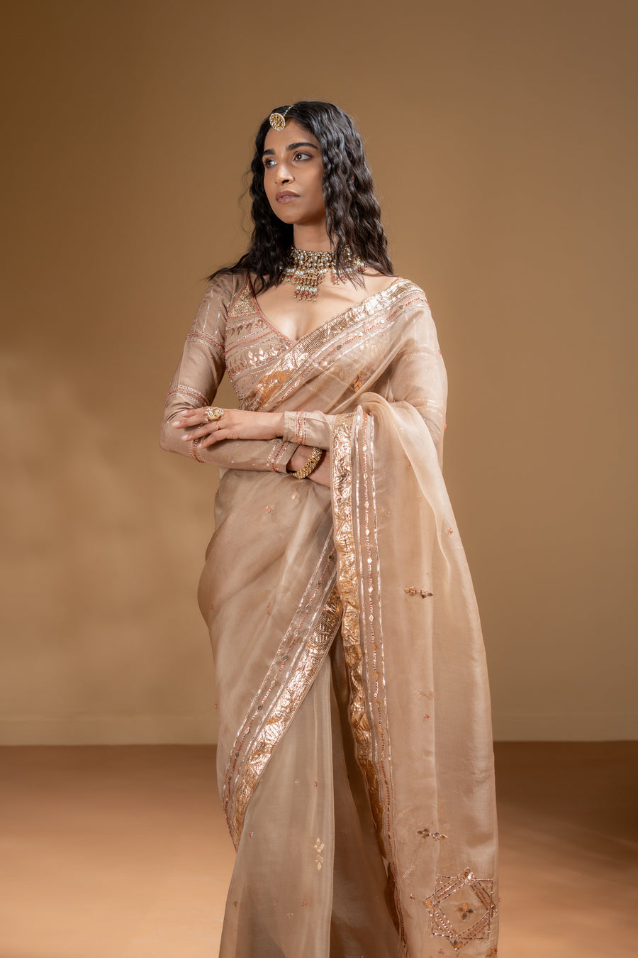 SARIKA SAREE WITH STITCHED BLOUSE
