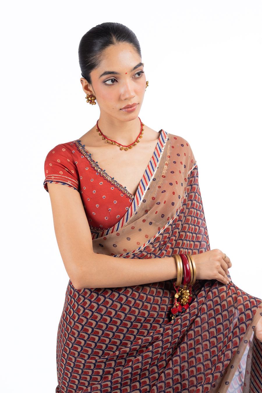 RAGINI  SAREE WITH UNSTITCHED BLOUSE