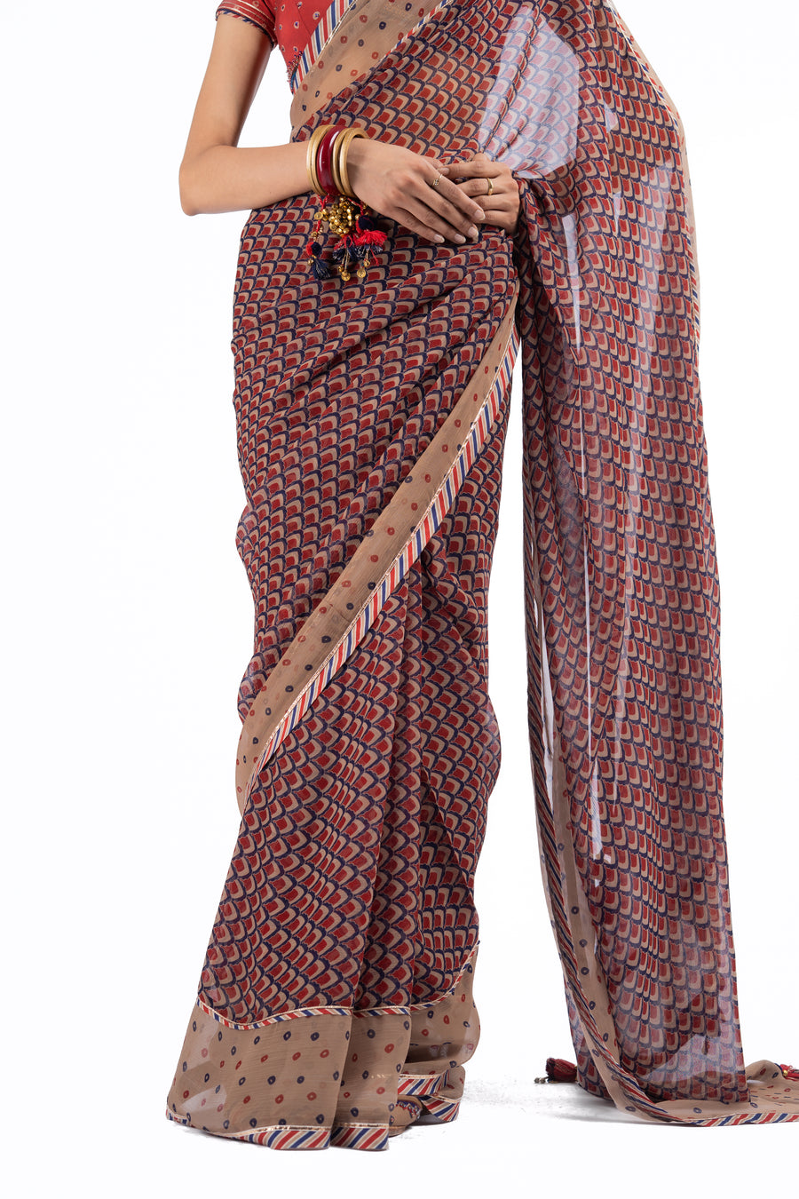 RAGINI  SAREE WITH UNSTITCHED BLOUSE