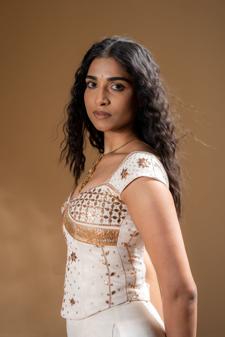 JUHI CORSET TOP & SHEET PANTS