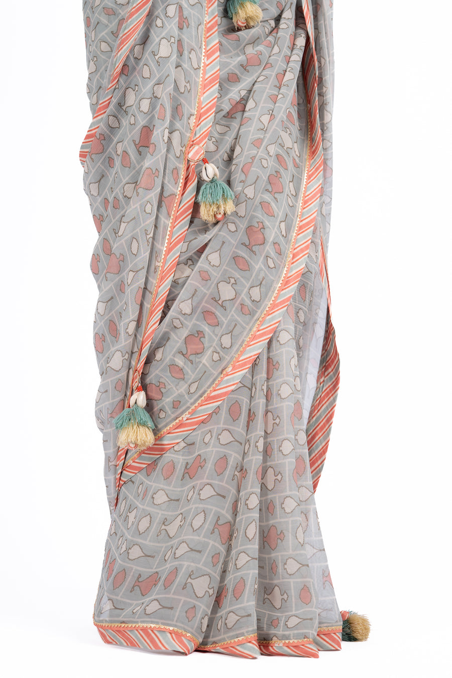 AMER SAREE WITH UNSTITCHED BLOUSE  OF 2