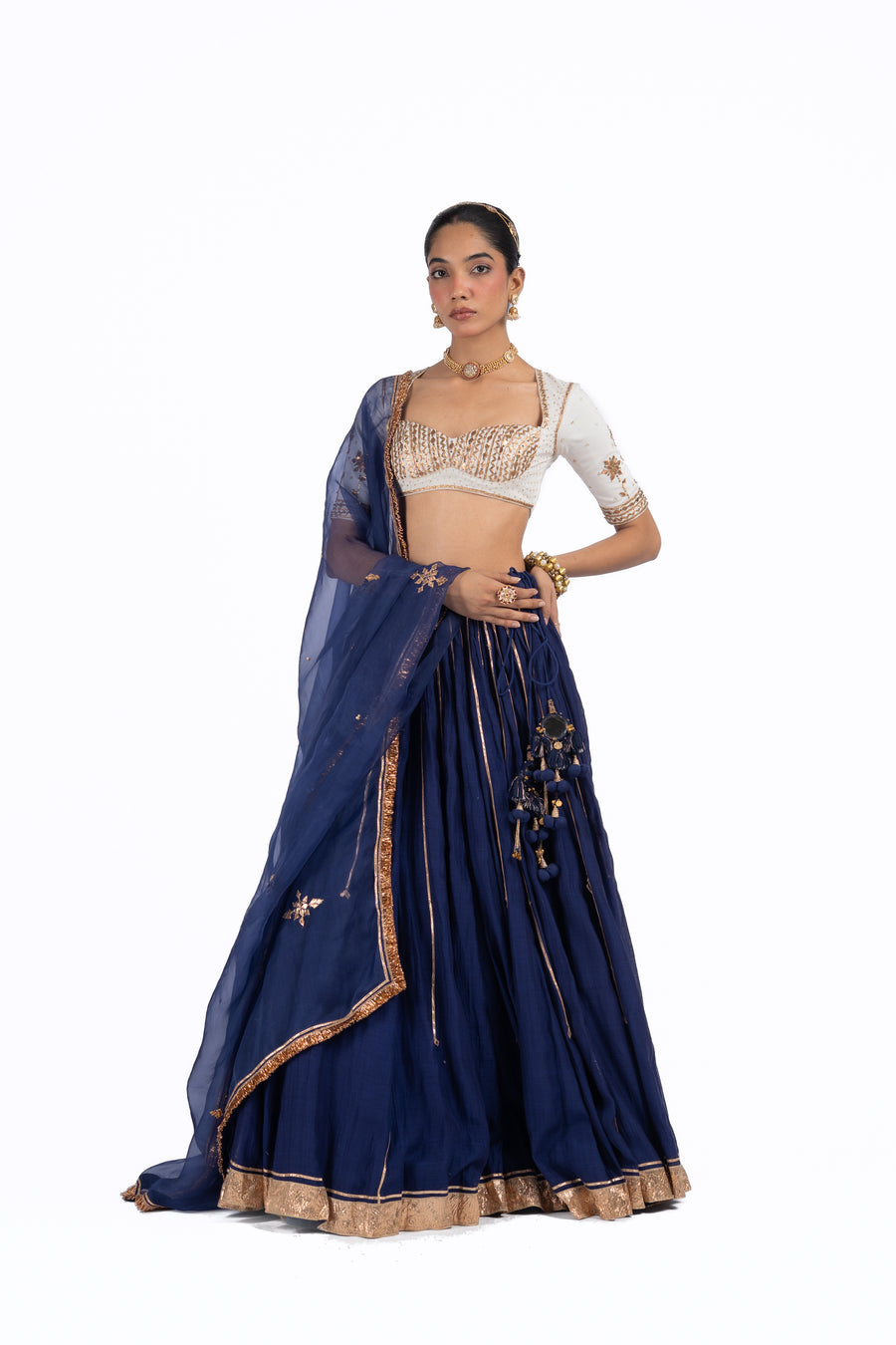 KIRAN LEHENGA  WITH MRIDULA BLOUSE SET OF 3