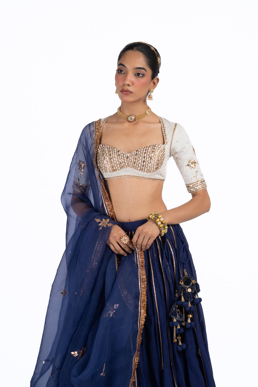 KIRAN LEHENGA  WITH MRIDULA BLOUSE SET OF 3