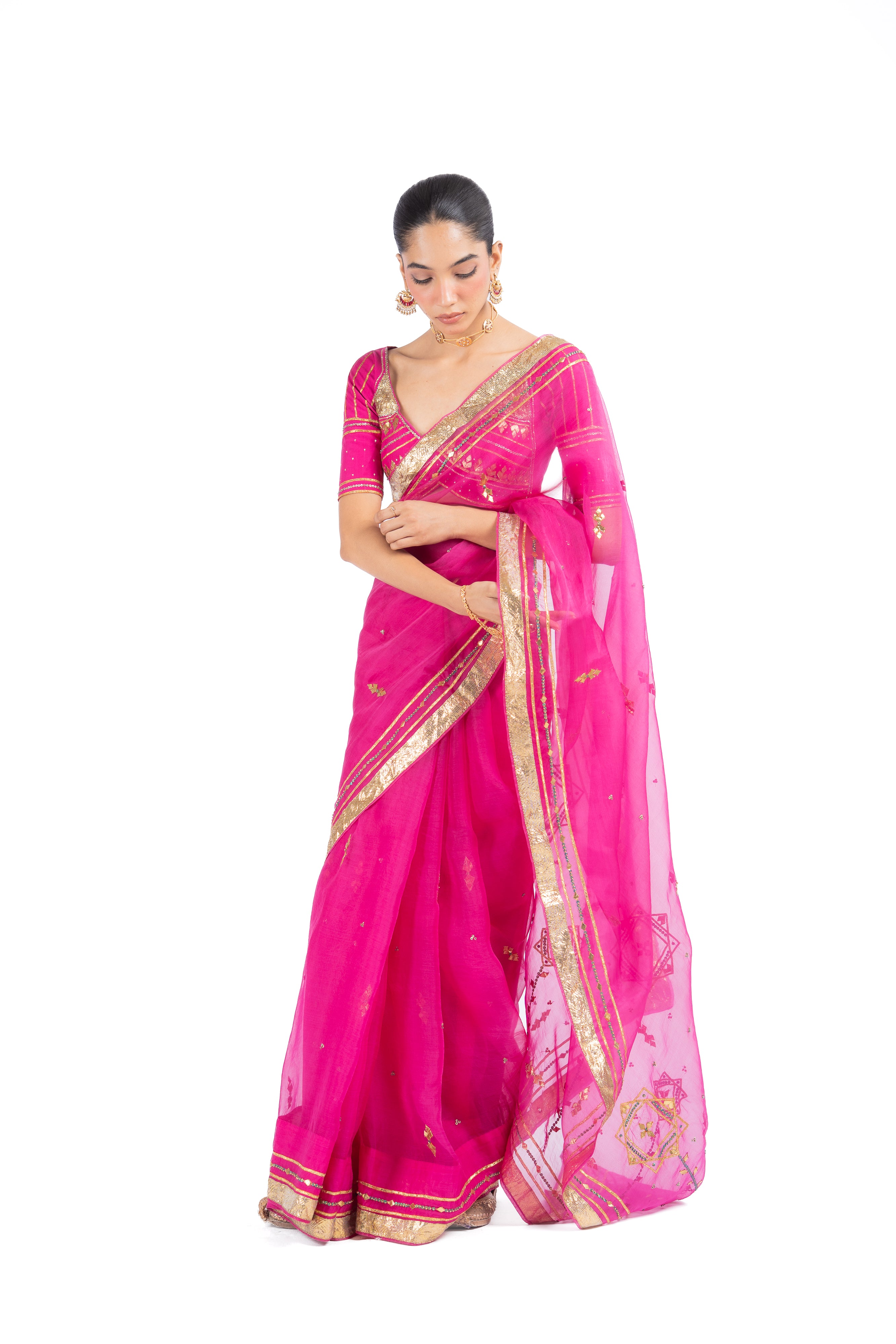 SARGAM SAREE WITH UNSTITCHED BLOUSE