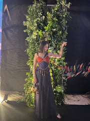 JHUMKI JHALAK JHANKAR SHARARA WITH CORSET AND FLOATING SET OF 3