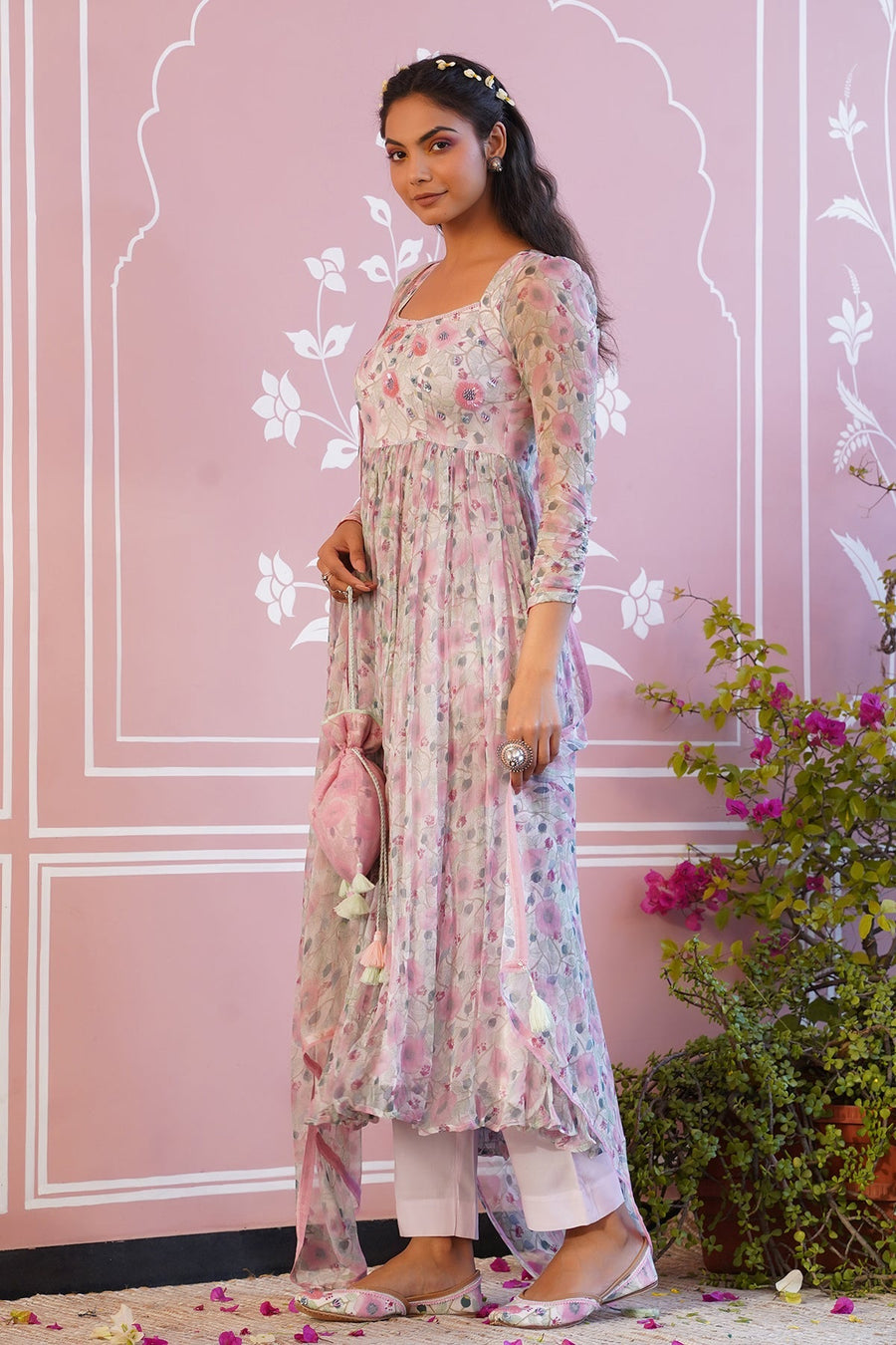 POPPY BLUSH ANARKALI SET OF 3