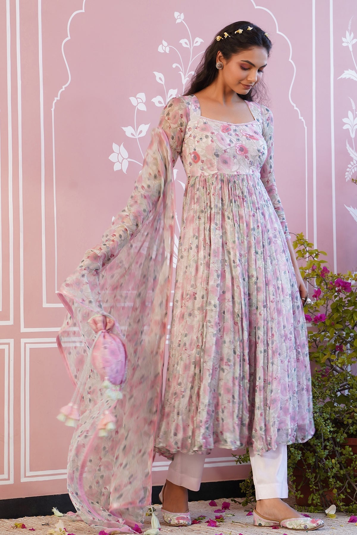POPPY BLUSH ANARKALI SET OF 3