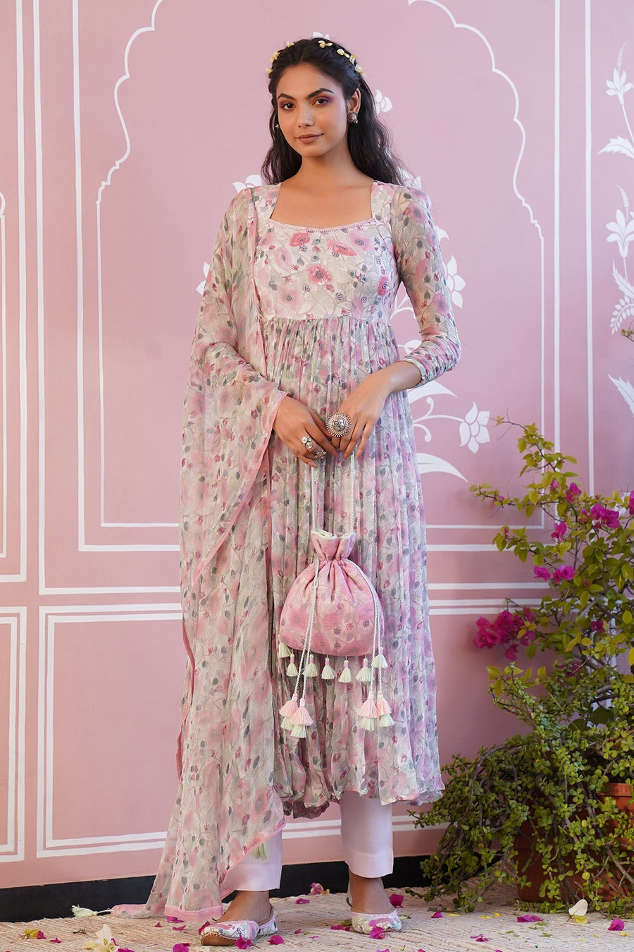 POPPY BLUSH ANARKALI SET OF 3