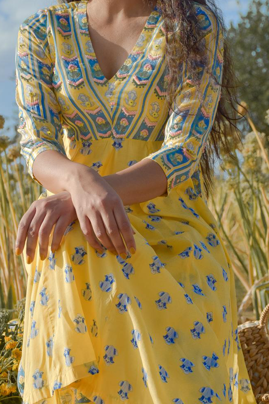 Srishti Dixit In Yellow Aster Kurta