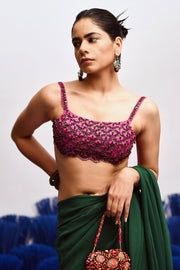 Rani Ruffle Saree