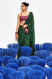 Rani Ruffle Saree