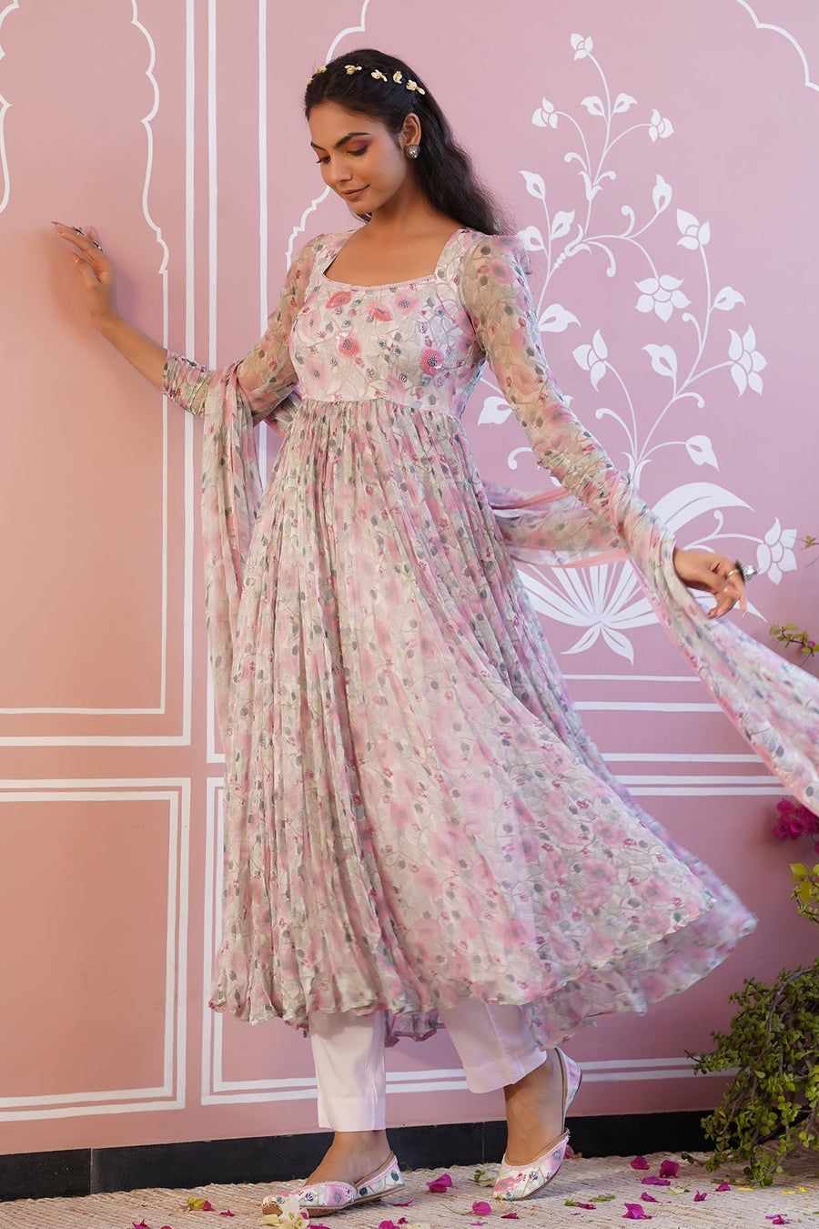 POPPY BLUSH ANARKALI SET OF 3